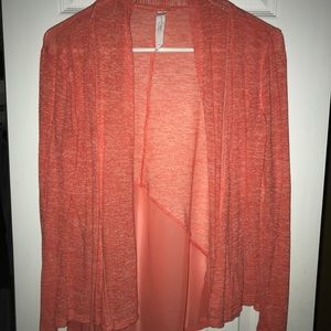 Pinkish coral, cardigan